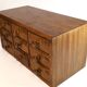 Small drawer unit, vintage wooden watchmaker's chest.