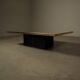 Christian Heckscher etched brass coffee table, Belgium 1970s