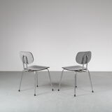 Pair of “CT2” dining chairs by Willy van der Meeren for Tubax, Belgium 1950