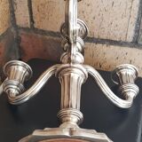 silver candelabrum chandelier with 4 candles