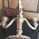 silver candelabrum chandelier with 4 candles
