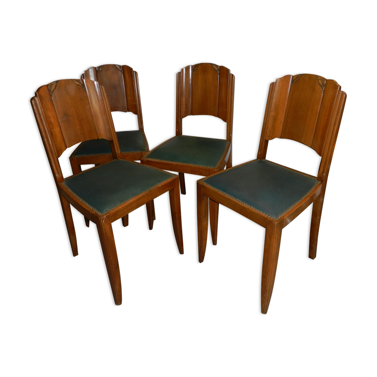 Lot de 4 chaises des années 50