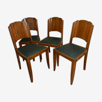 Lot de 4 chaises des années 50