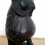 Chouette en bois sculpté vintage