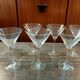 Six Cristal d'Arques martini cocktail glasses
