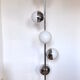 Lampadaire spirale chromé, design 70