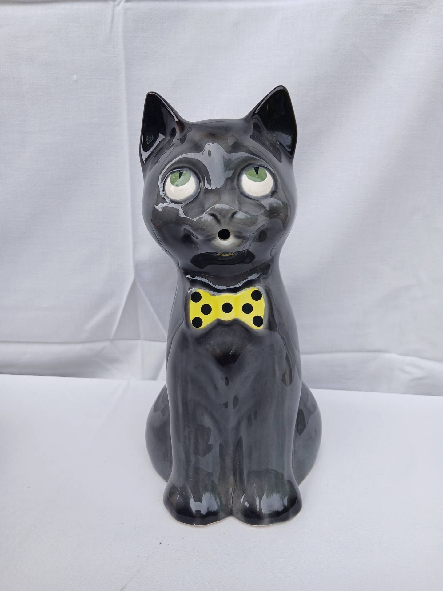 Pichet zoomorphe chat céramique années 60