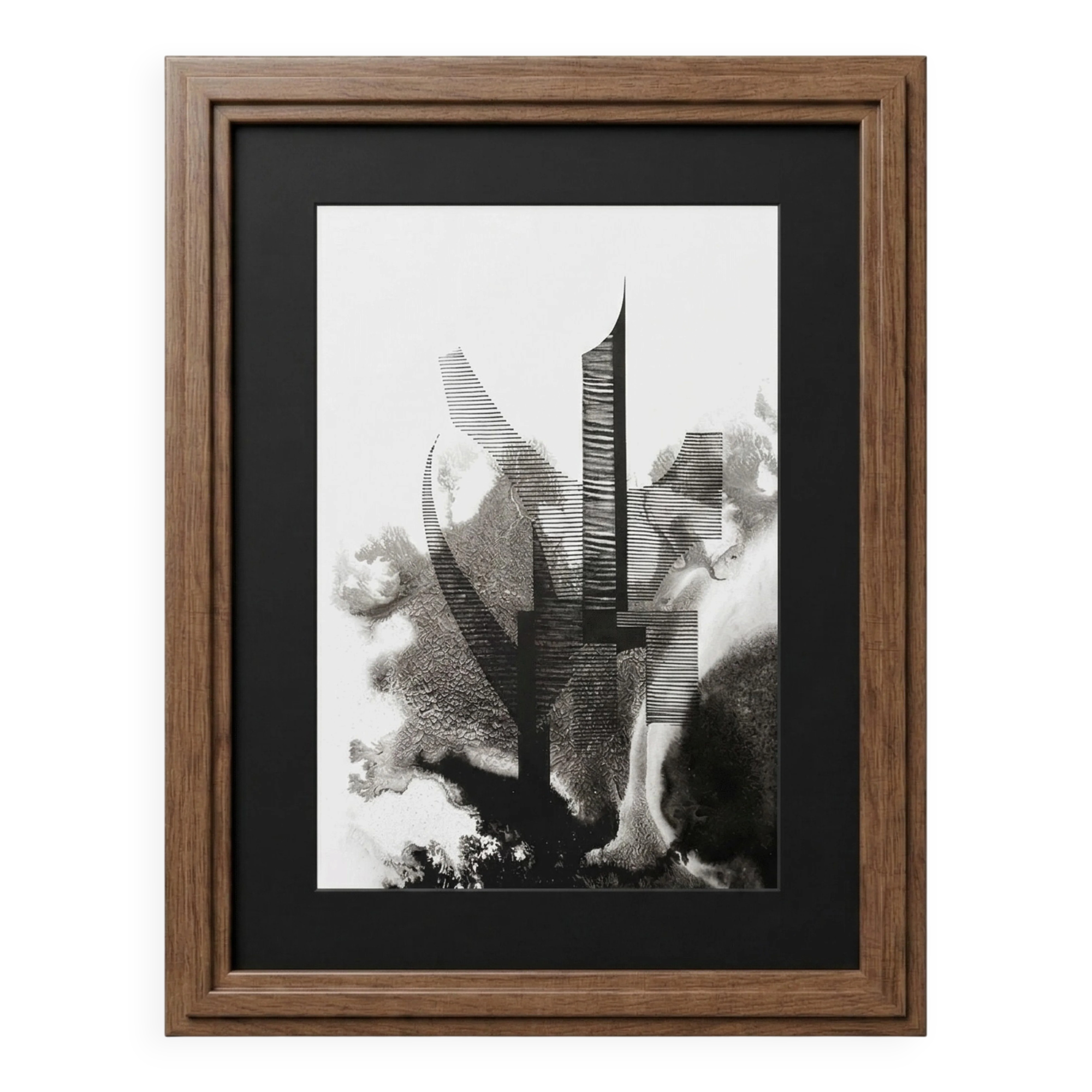 Original work on paper signed by Eugène Eechaut, created in ink and framed, 1973.