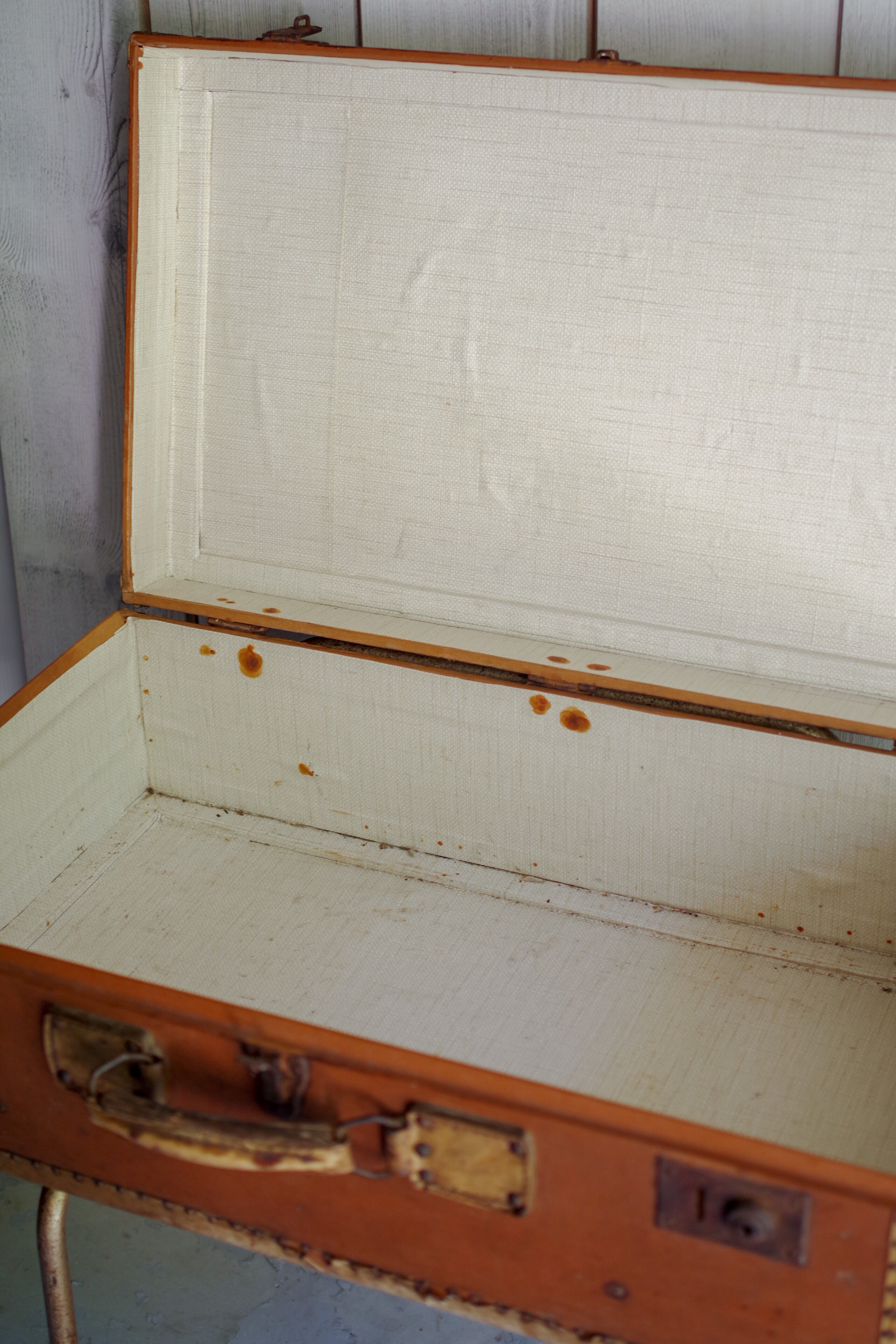 Large trunk or suitcase retro vintage years 50
