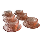 Arcoroc rose cup service 6