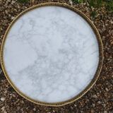 Louis xvi style marble top bedside table