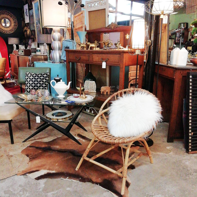 Vintage rattan armchair