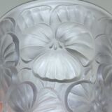 Josef Inwald Barolac Glassware Floral Vase Molded Pressed Frosted Art Glass