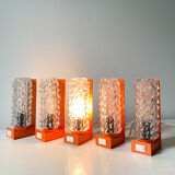 Lamp / wall lamp metal orange diamond globe 70s