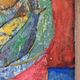Mid-Century Modern Swedish "Fish & Fruit" Vintage Still Life Oil Painting, Framed