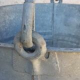 Vintage zinc galvanized steel bucket