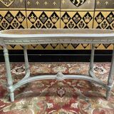 Bench - Louis XVI piano bench in cane / wickerwork