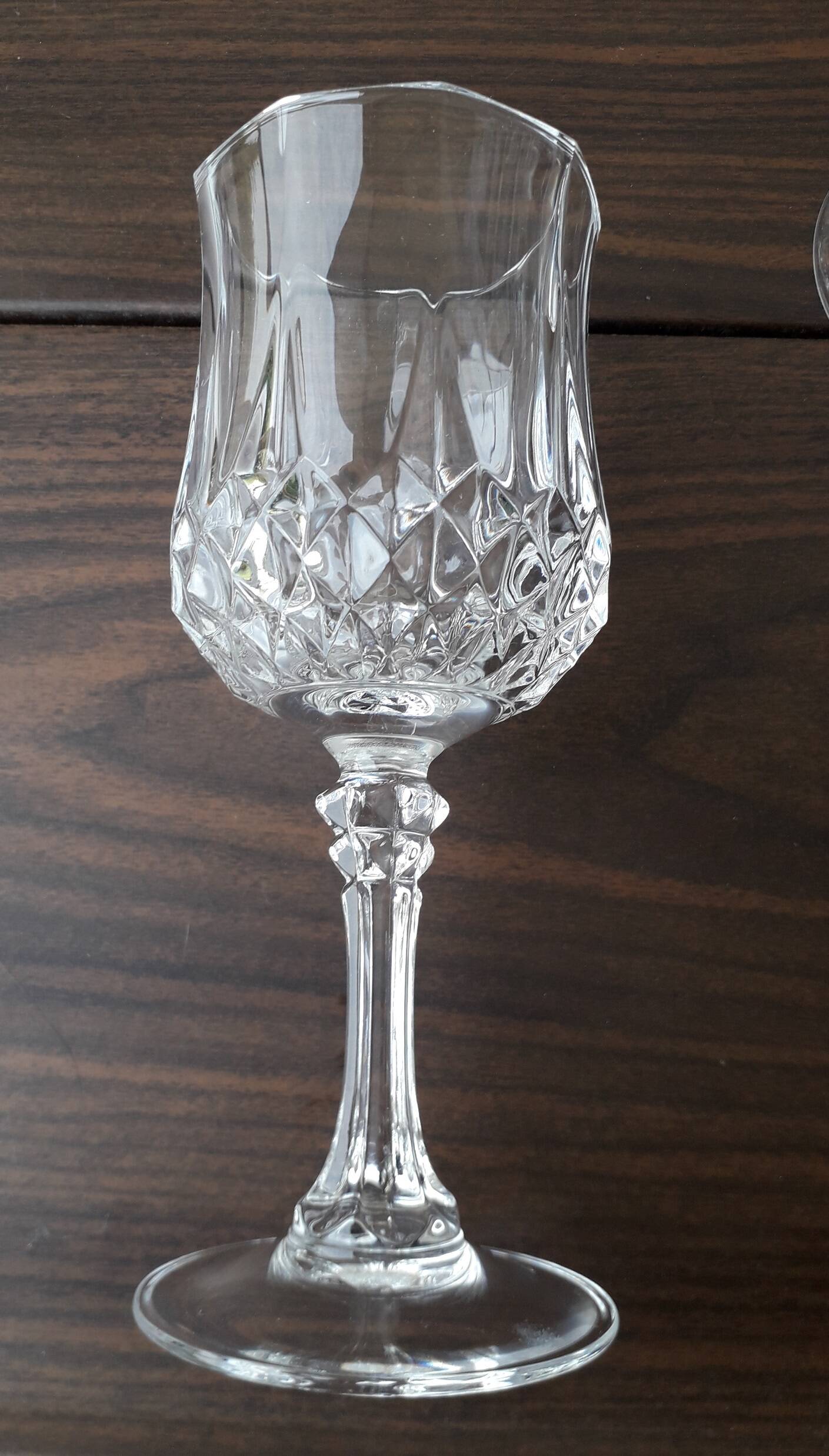Crystal stemmed glasses
