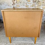 Two-color vintage chest of drawers with 4 drawers, circa 70's