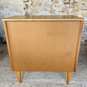 Commode vintage bicolor à 4 tiroirs, circa 70's