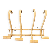 Rattan coat rack