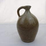 Old enameled stoneware jar
