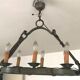 Lustre vintage métal et cuir