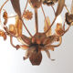 1970s Regency golden ceiling lamp