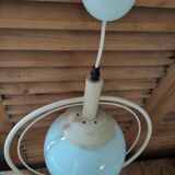 Suspension ceiling lamp opal globe metal ecru dp 1121b67 old