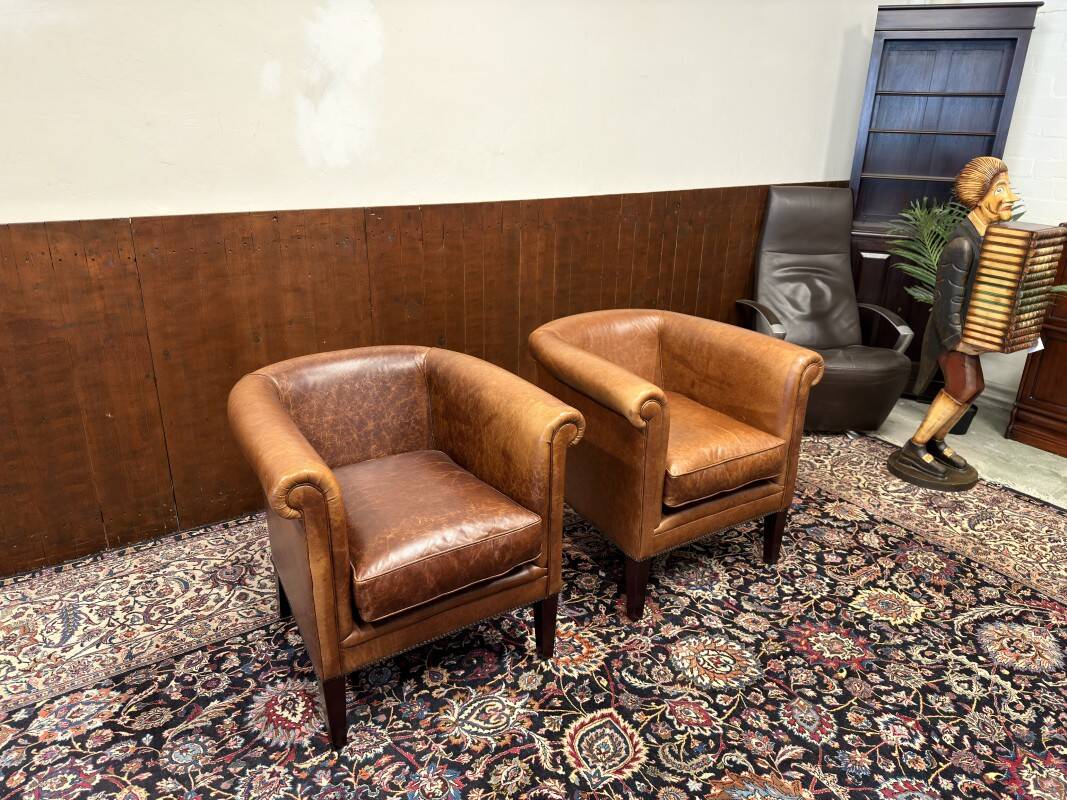 Sheep Leather Laura Ashley Armchair Set