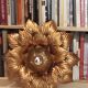 Sconce metal golden leaves 70s