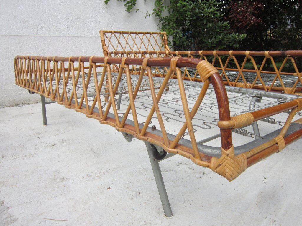 Bed with drawer rattan bed