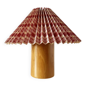 Vintage 1960s elm wood lamp