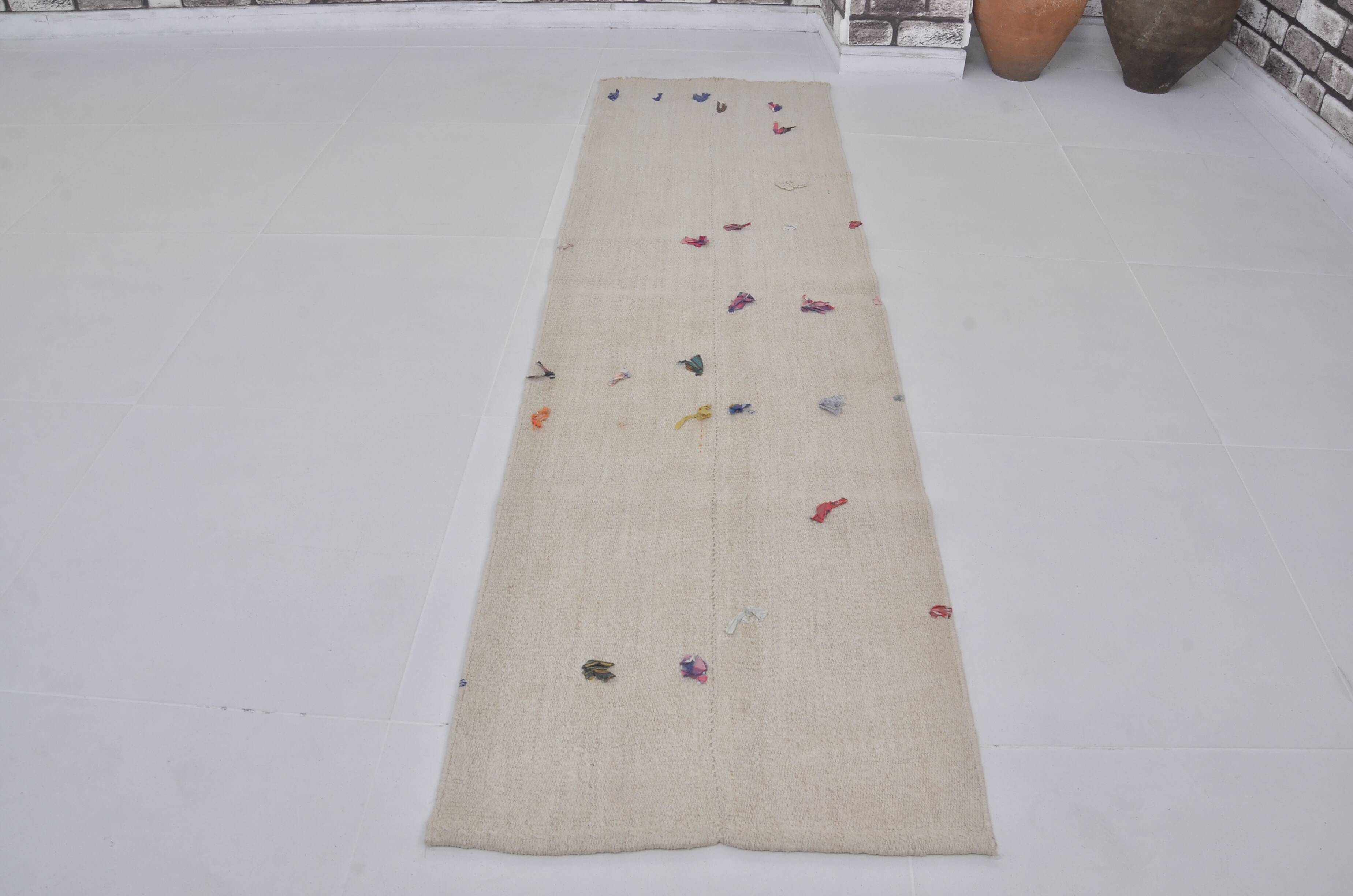 Handwoven Vintage Hemp Hallway Runner sku3921