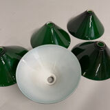 Large brass and green opaline pendant lamp 260 cm 1970s