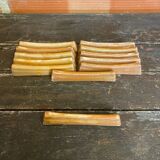 Set of 12 vintage stoneware knife rests