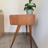 Oak veneer console dressing table