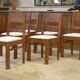 Ensemble de 6 chaises brutalistes 1960’s