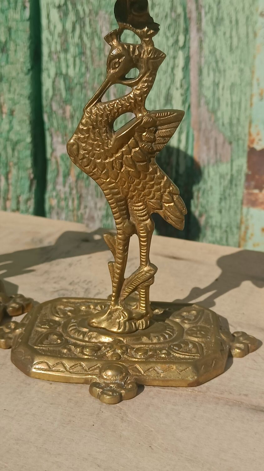 Antique bronze candlesticks