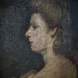 Portrait of a Woman, 19th Century, Oil on Canvas, Framed