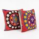 Set of 2 vintage embroidered cushion covers 53x56 cm