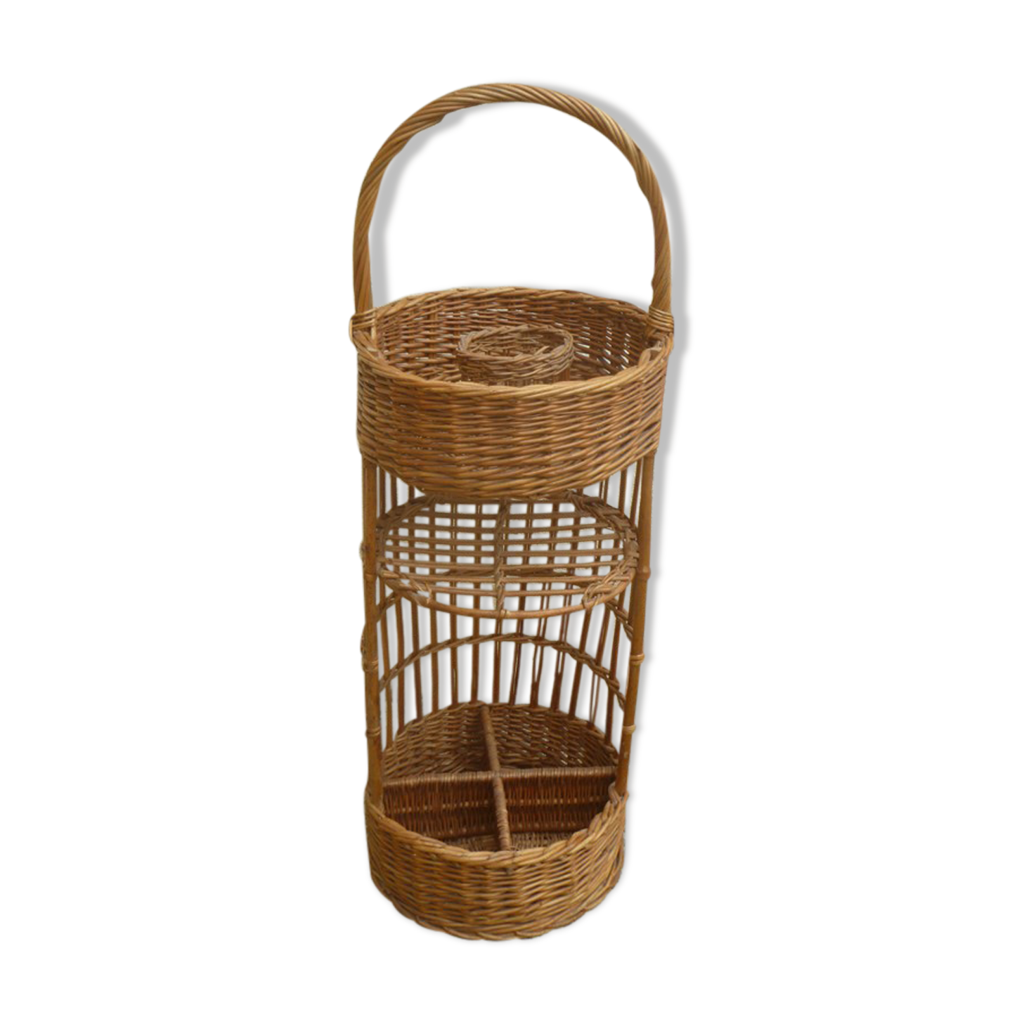 Porte bouteille en osier