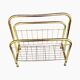 Modernist, gold, newspaper basket, Belgium 1980s.