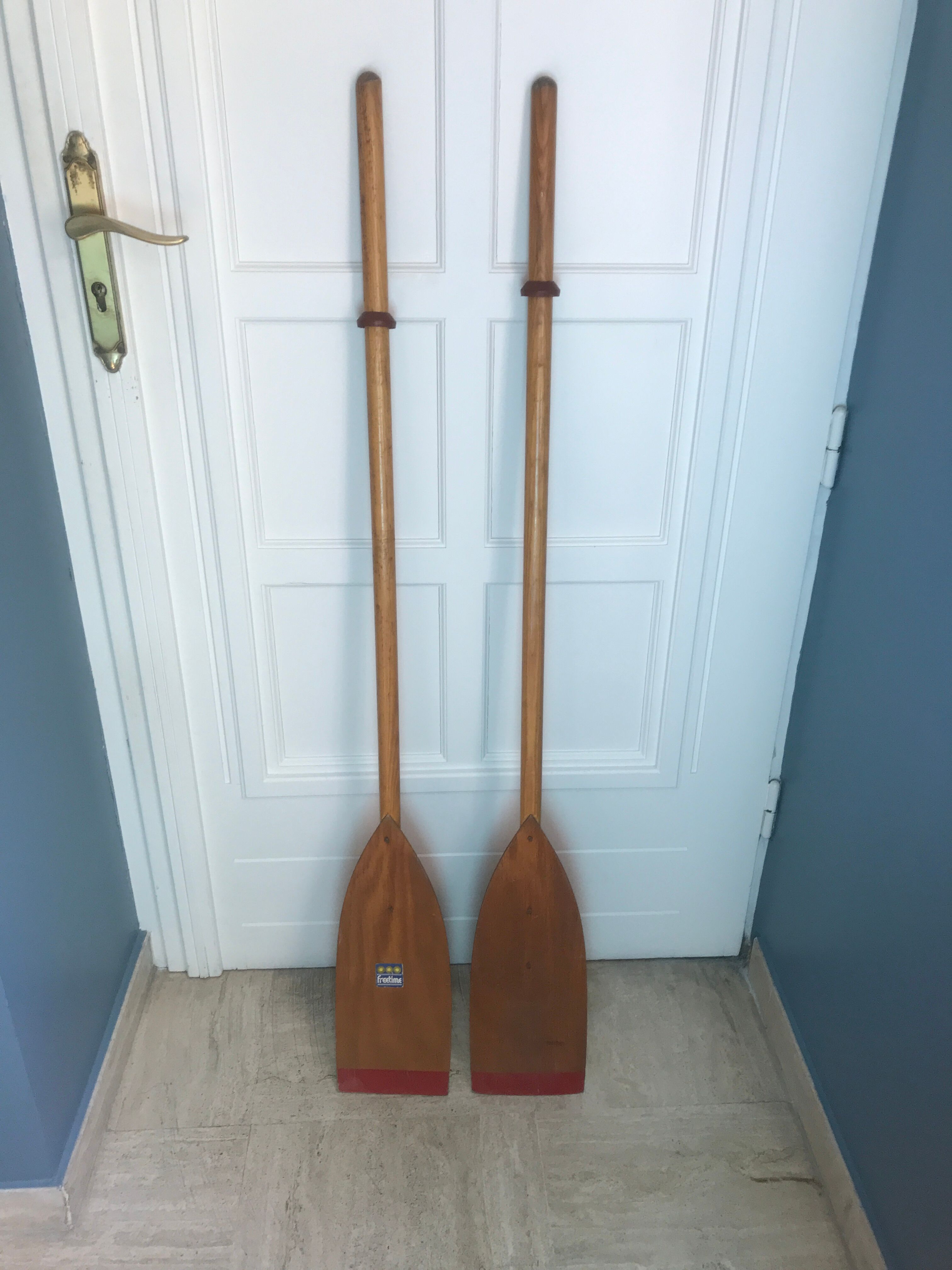 Old vintage oars or paddles 1950