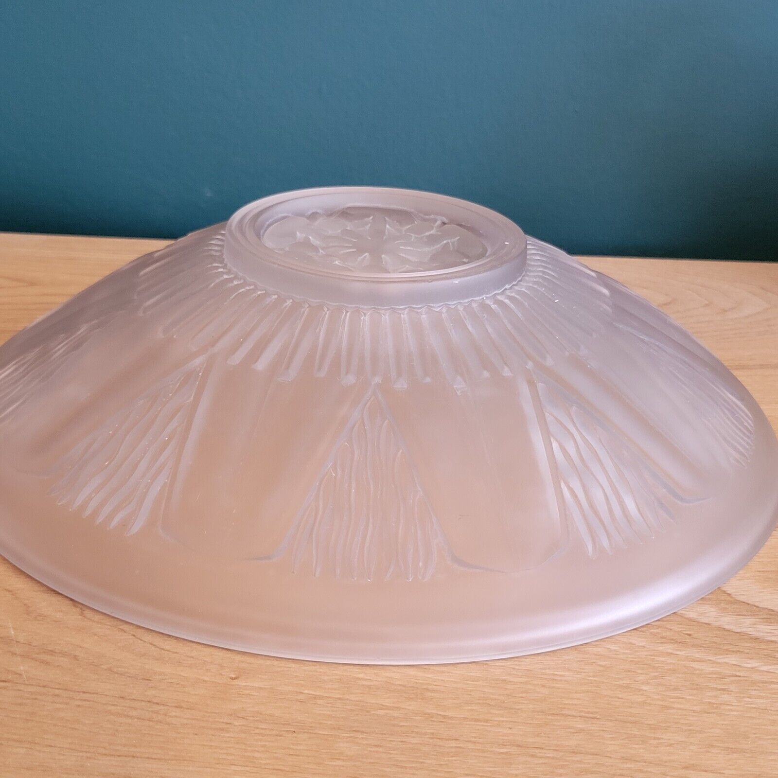 Old glass cut molded satin art deco