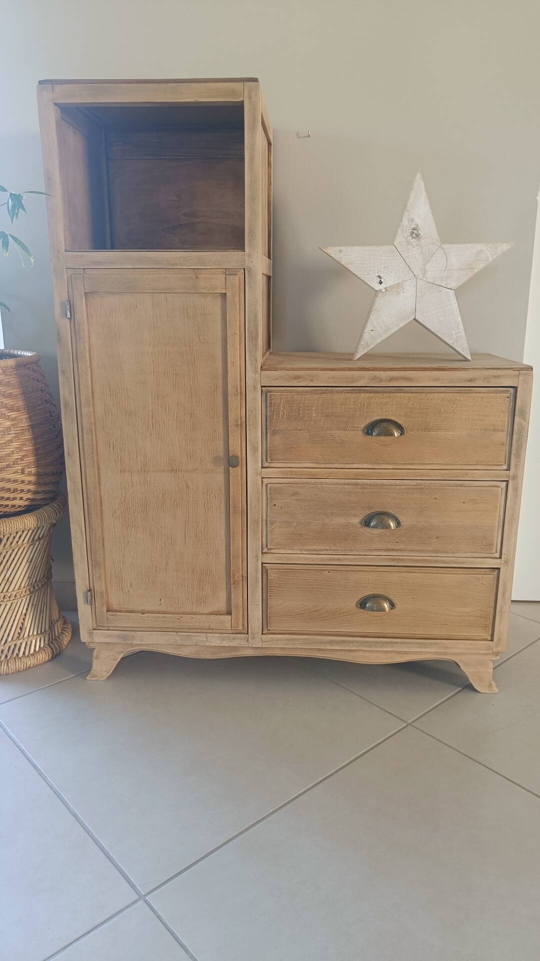 Handcrafted asymmetrical wooden furniture