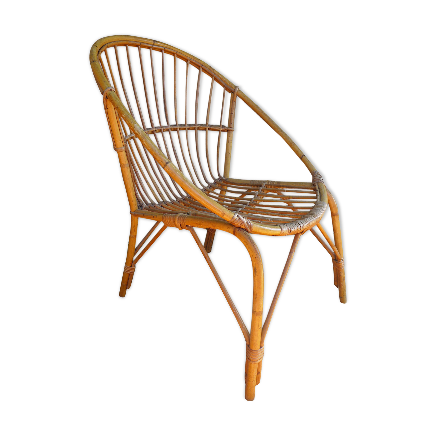 Vintage rattan armchair