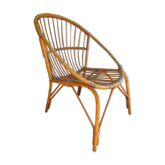Vintage rattan armchair
