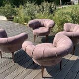 Four art deco armchairs