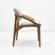 Set of Six Italian Contemporary Dining Chairs with Sculptural Curved Frame